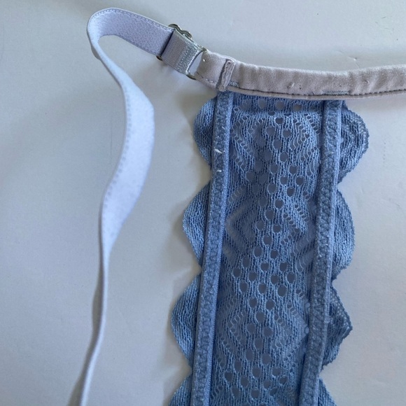 Aerie Sunnie Full Coverage Bra‎ 36C Blue Razorback Lace Back Closure Comfort - Picture 3 of 12